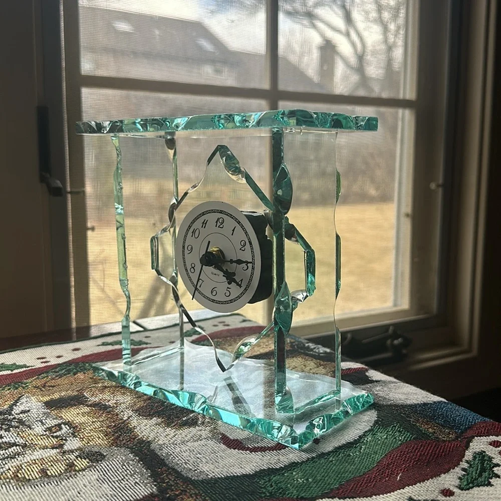 Vintage diffusion glass Arte Murano Vetro by Il Laboratorio by Cibierre clock